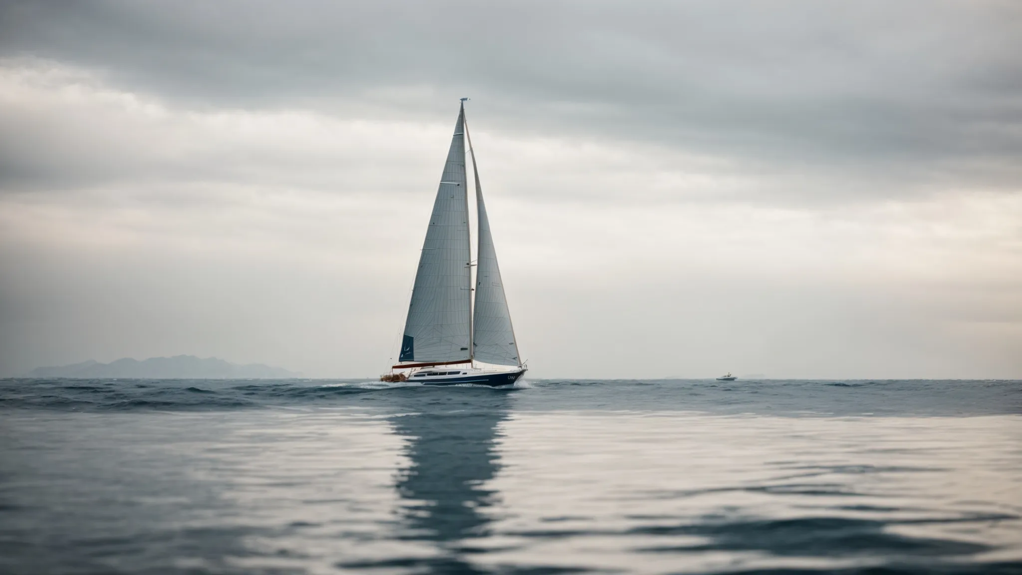 a sailboat gliding through calm waters, symbolizing strategic navigation in the vast digital ocean.